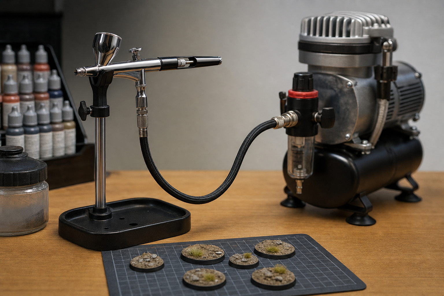 Mastering Airbrush Techniques for Miniature Bases
